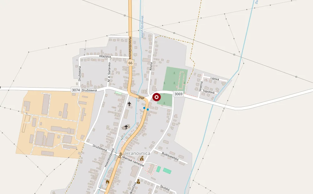 Mapa — Dielňa BIES, SNP 733, Hranovnica